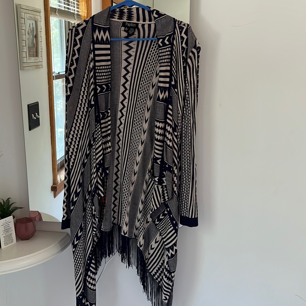 Papillon fringe cardigan